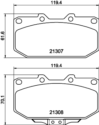 HELLA-PAGID Első fékbetét 8DB355016-791