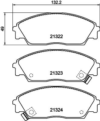 HELLA-PAGID Első fékbetét 8DB355005-661