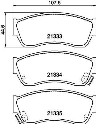 HELLA-PAGID Első fékbetét 8DB355005-711