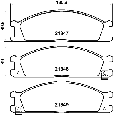 HELLA-PAGID Első fékbetét 8DB355005-651