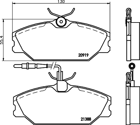 HELLA-PAGID Első fékbetét 8DB355019-181