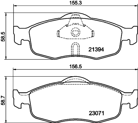 HELLA-PAGID Első fékbetét 8DB355007-641