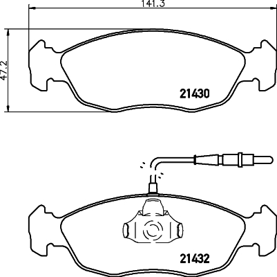 HELLA-PAGID Első fékbetét 8DB355007-711