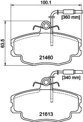 HELLA-PAGID Első fékbetét 8DB355017-981