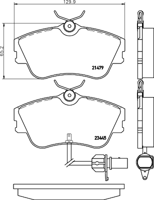 HELLA-PAGID Első fékbetét 8DB355018-621