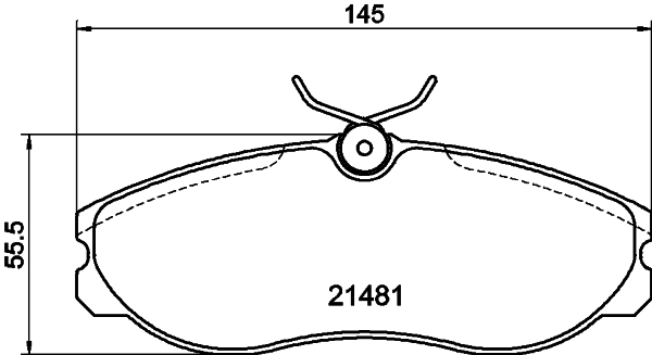 HELLA-PAGID Első fékbetét 8DB355016-651