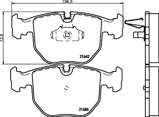 HELLA-PAGID Első fékbetét 8DB355008-281