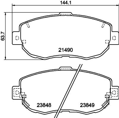 HELLA-PAGID Első fékbetét 8DB355010-151