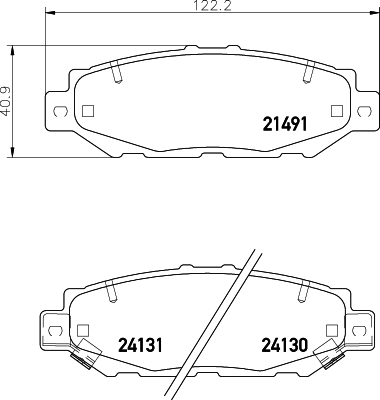 HELLA-PAGID Hátsó fékbetét 8DB355016-751