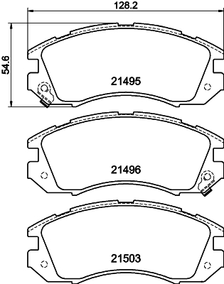 HELLA-PAGID Első fékbetét 8DB355006-461