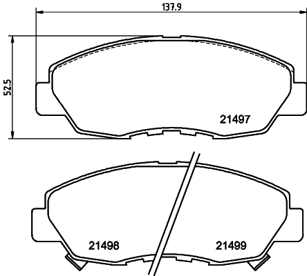 HELLA-PAGID Első fékbetét 8DB355016-511