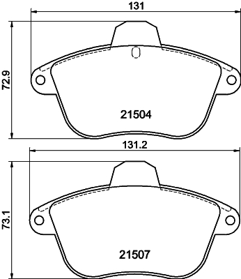 HELLA-PAGID Első fékbetét 8DB355019-081