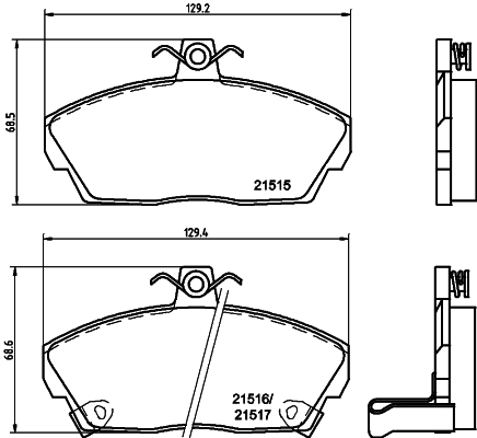 HELLA-PAGID Első fékbetét 8DB355018-031