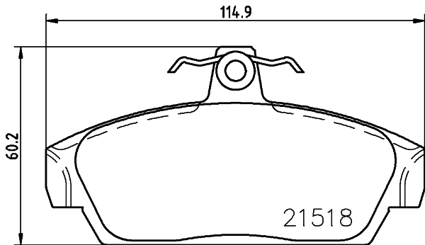 HELLA-PAGID 8DB355018-081 Első fékbetét