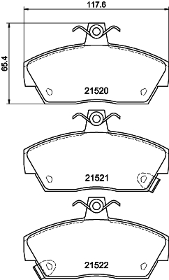 HELLA-PAGID Első fékbetét 8DB355018-161