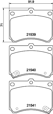 HELLA-PAGID Első fékbetét 8DB355006-481