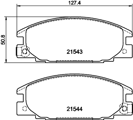 HELLA-PAGID Első fékbetét 8DB355016-341