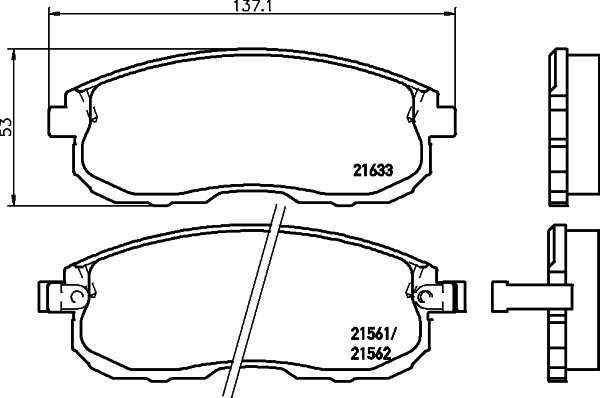 HELLA-PAGID Első fékbetét 8DB355016-381