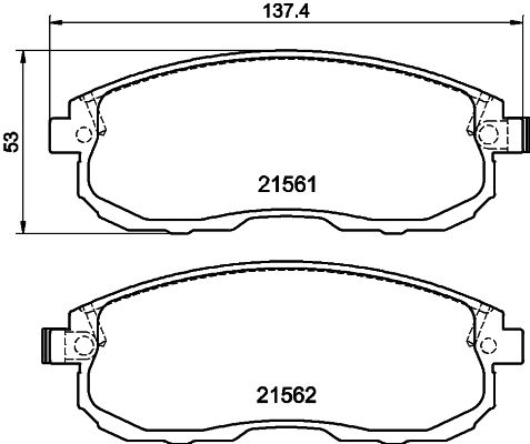 HELLA-PAGID Első fékbetét 8DB355013-991