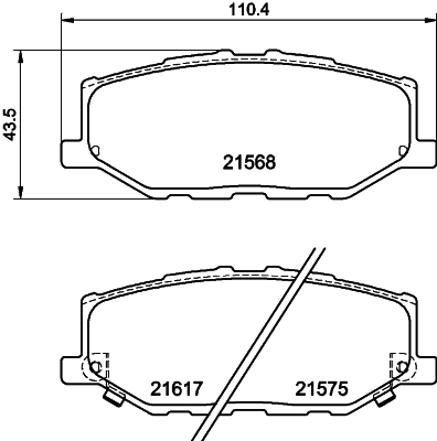 HELLA-PAGID Fékbetét, mind 8DB355040-421_HELP