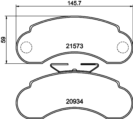 HELLA-PAGID Első fékbetét 8DB355019-101