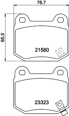 HELLA-PAGID Hátsó fékbetét 8DB355010-691