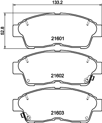 HELLA-PAGID Első fékbetét 8DB355016-421