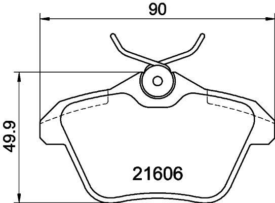 HELLA-PAGID Hátsó fékbetét 8DB355018-291