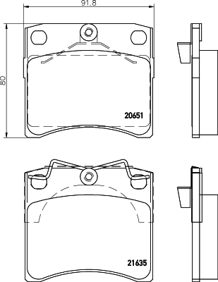 HELLA-PAGID Első fékbetét 8DB355018-381