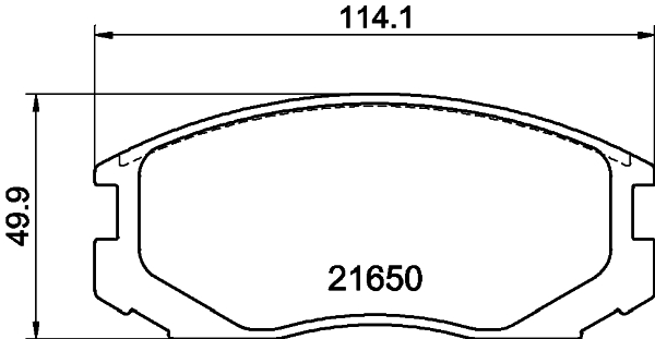 HELLA-PAGID Első fékbetét 8DB355017-161