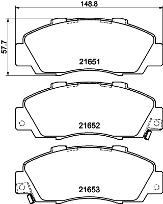 HELLA-PAGID Első fékbetét 8DB355016-441