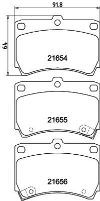 HELLA-PAGID Első fékbetét 8DB355016-431