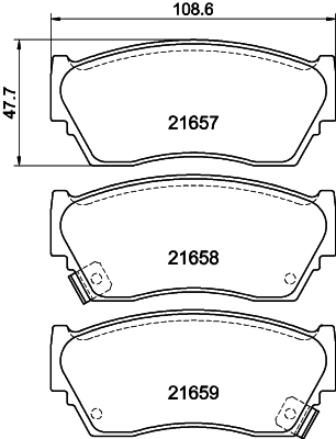 HELLA-PAGID Első fékbetét 8DB355016-351