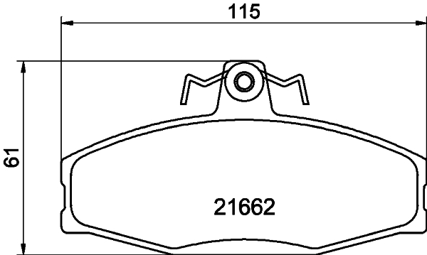 HELLA-PAGID Első fékbetét 8DB355017-931