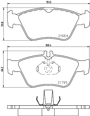 HELLA-PAGID Első fékbetét 8DB355007-831