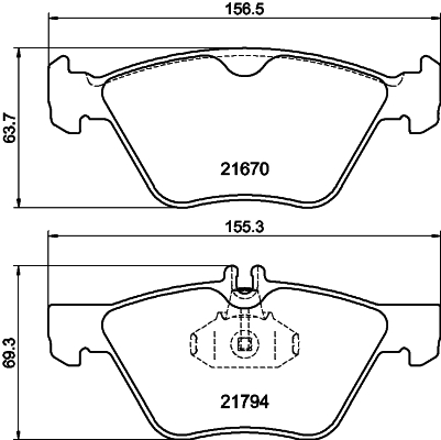 HELLA-PAGID Első fékbetét 8DB355007-861