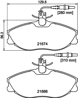 HELLA-PAGID Első fékbetét 8DB355018-221