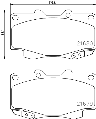 HELLA-PAGID Első fékbetét 8DB355013-481