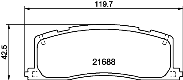 HELLA-PAGID Hátsó fékbetét 8DB355016-391