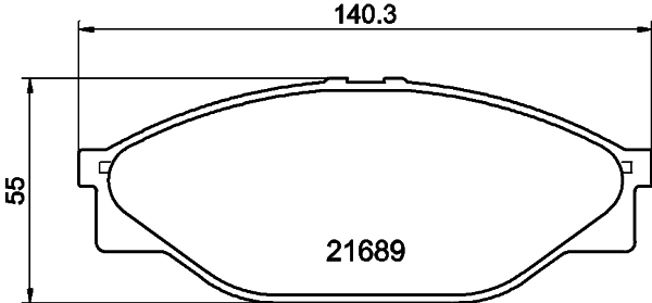 HELLA-PAGID Első fékbetét 8DB355016-411