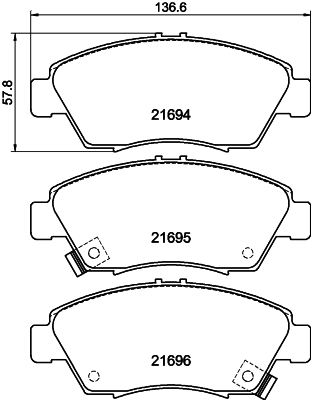 HELLA-PAGID Első fékbetét 8DB355016-461