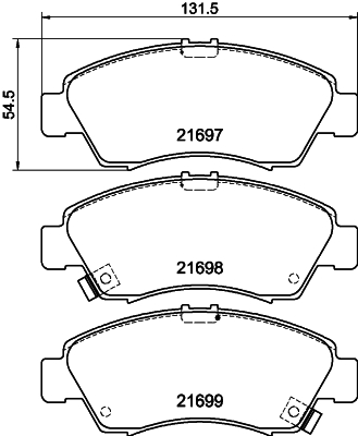 HELLA-PAGID Első fékbetét 8DB355016-521