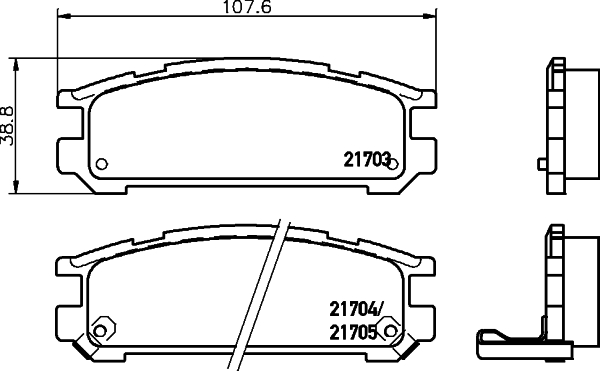 HELLA-PAGID Hátsó fékbetét 8DB355016-491