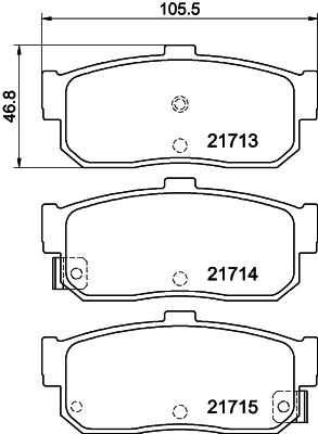 HELLA-PAGID Hátsó fékbetét 8DB355016-561