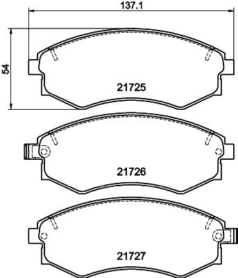 HELLA-PAGID Első fékbetét 8DB355016-691