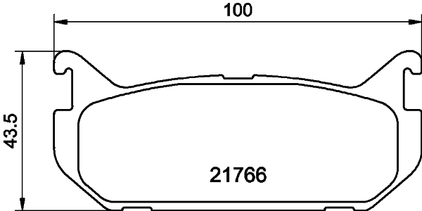 HELLA-PAGID Hátsó fékbetét 8DB355016-711