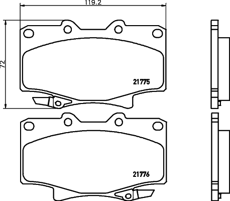 HELLA-PAGID Első fékbetét 8DB355016-871