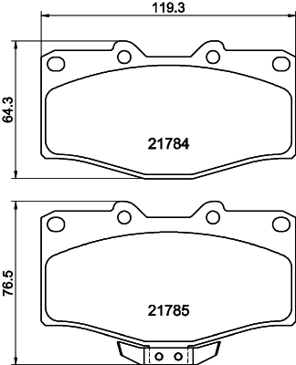 HELLA-PAGID Első fékbetét 8DB355009-471