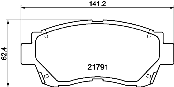 HELLA-PAGID Első fékbetét 8DB355016-771