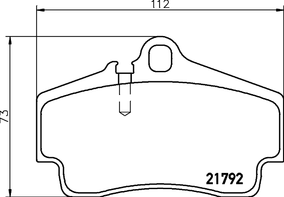 HELLA-PAGID Hátsó fékbetét 8DB355018-481